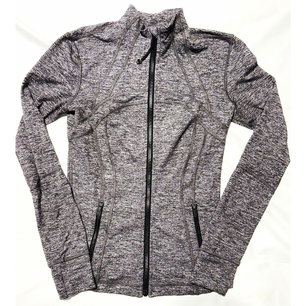lululemon athletica Define Jacket – Gray Heather Full Zip Pockets Stretch, 8